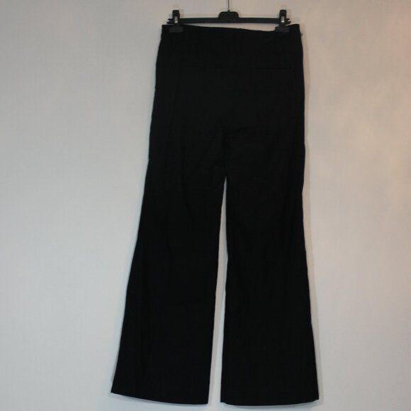 Maeve by Anthropologie Naomi classic wide leg flare black woman's pants size 8 - Picture 5 of 9